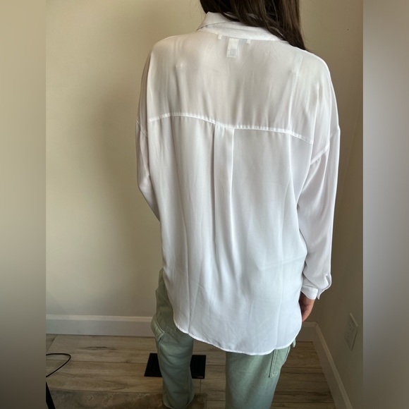 White Long Sleeve Blouse - Picture 3 of 4